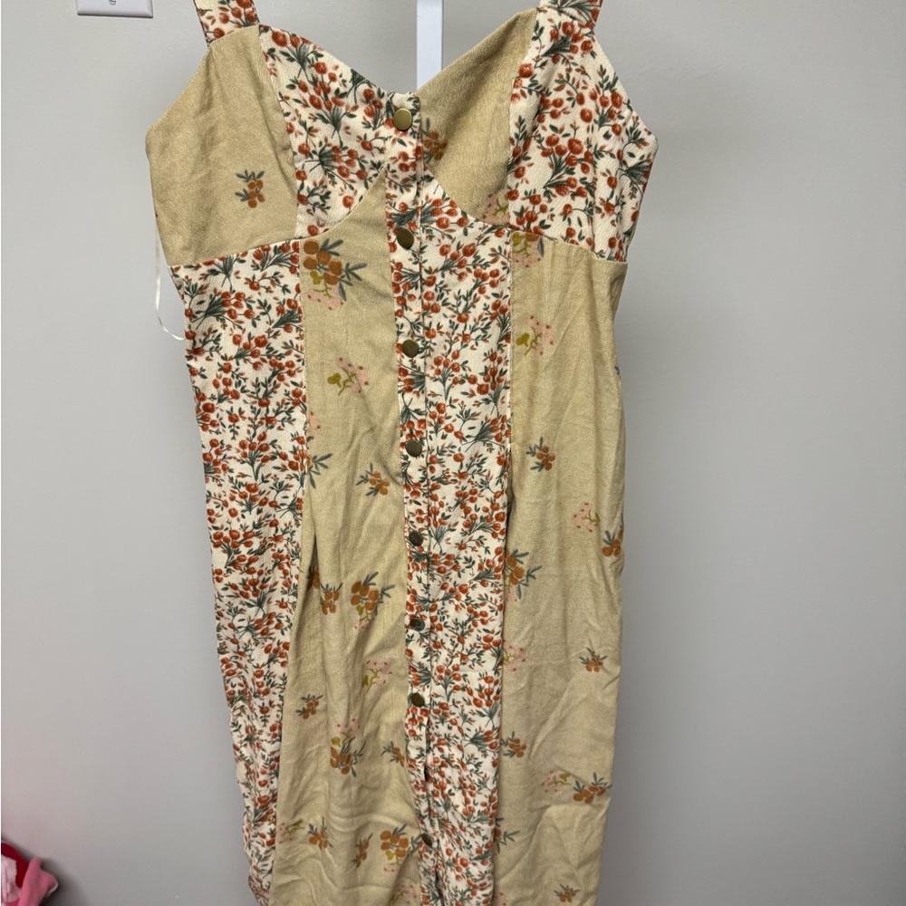 Floral Corduroy Maxi Dress